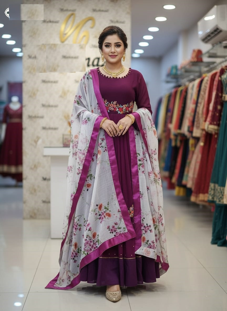 ‎Ready-made Party Dress – Embroidery Collection